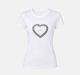 Ynot? T-shirt donna bianca fit con cuore di strass