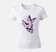 Ynot? T-shirt donna bianca fit con stampa farfalle