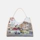 Ynot? Borsa Tote Large Yes Bag Stampa Città