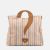 Ynot? Borsa Donna Square Shopping Medium Stripes Linea Iconica Mare